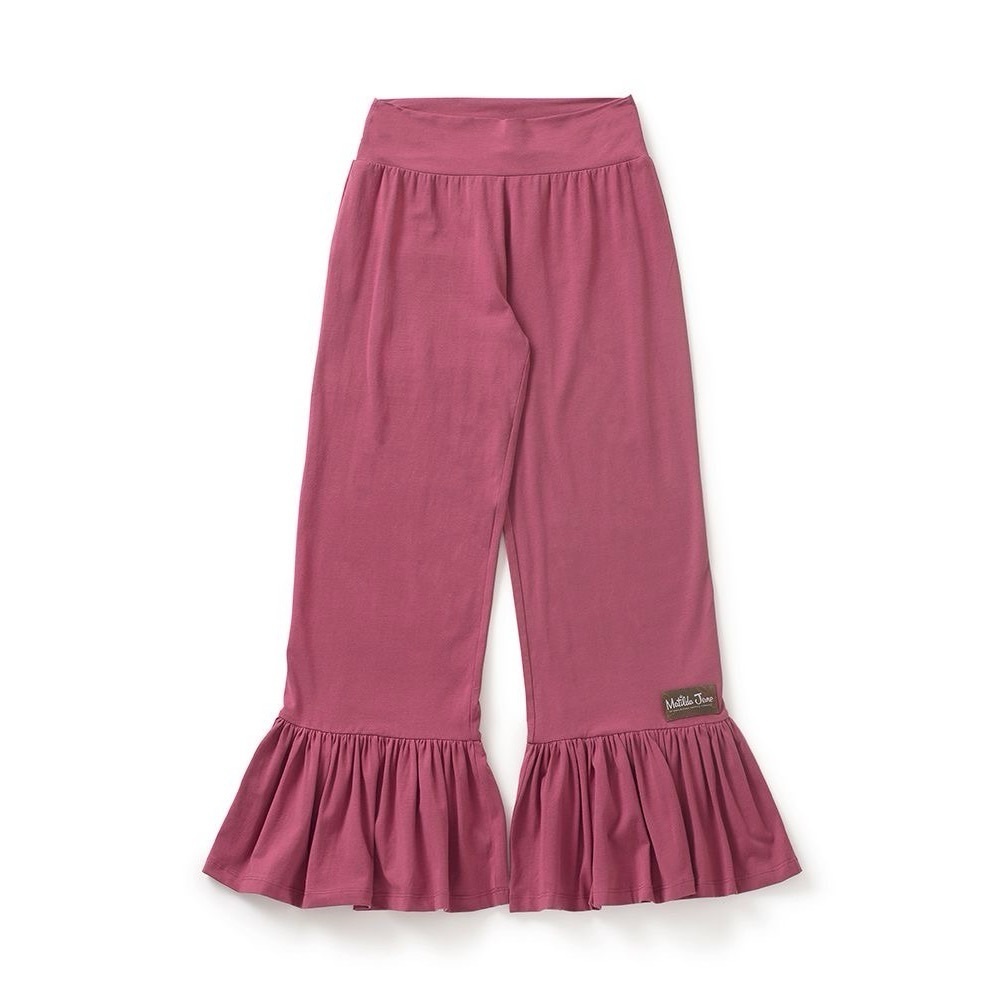 MATILDA JANE Big Ruffle Pants Capri Length Enchanted Garden Mauve